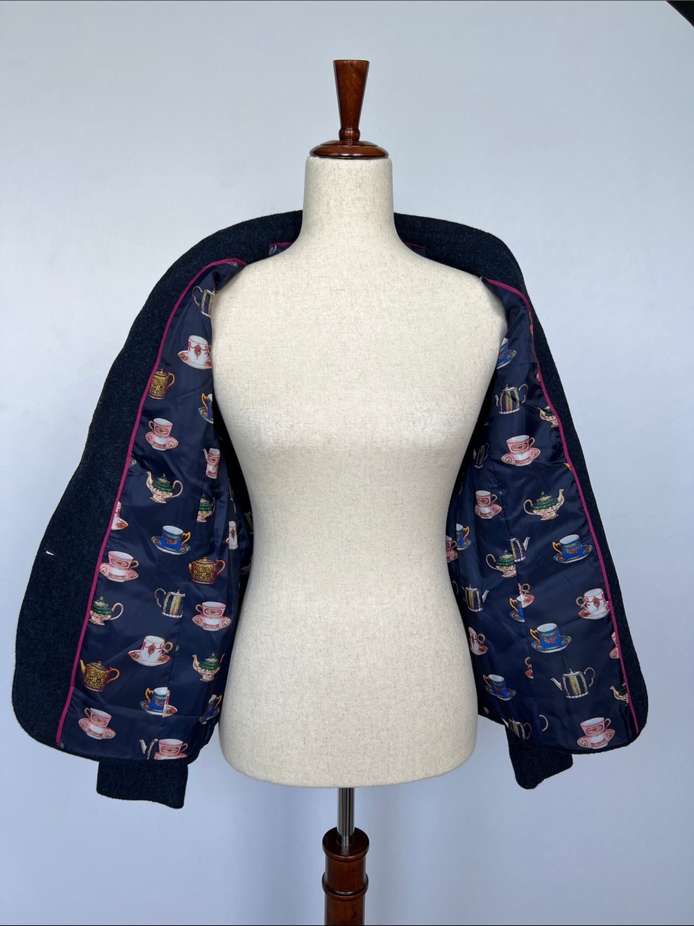 Talbots Navy Herringbone Wool-Blend Blazer - Picture 4 of 12